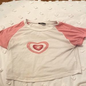 Crop top Pink Hearts